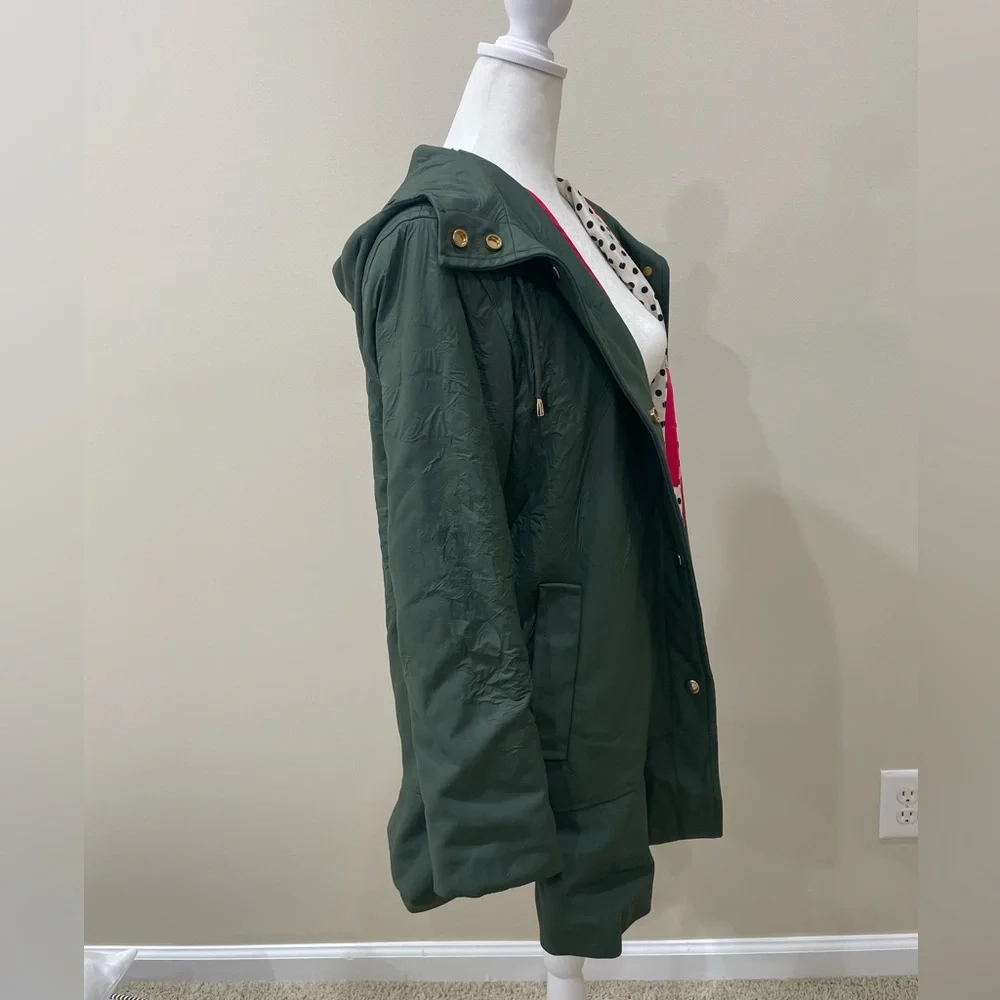kate spade Dark Green Utility Jacket with Gold Hardware - Size Small